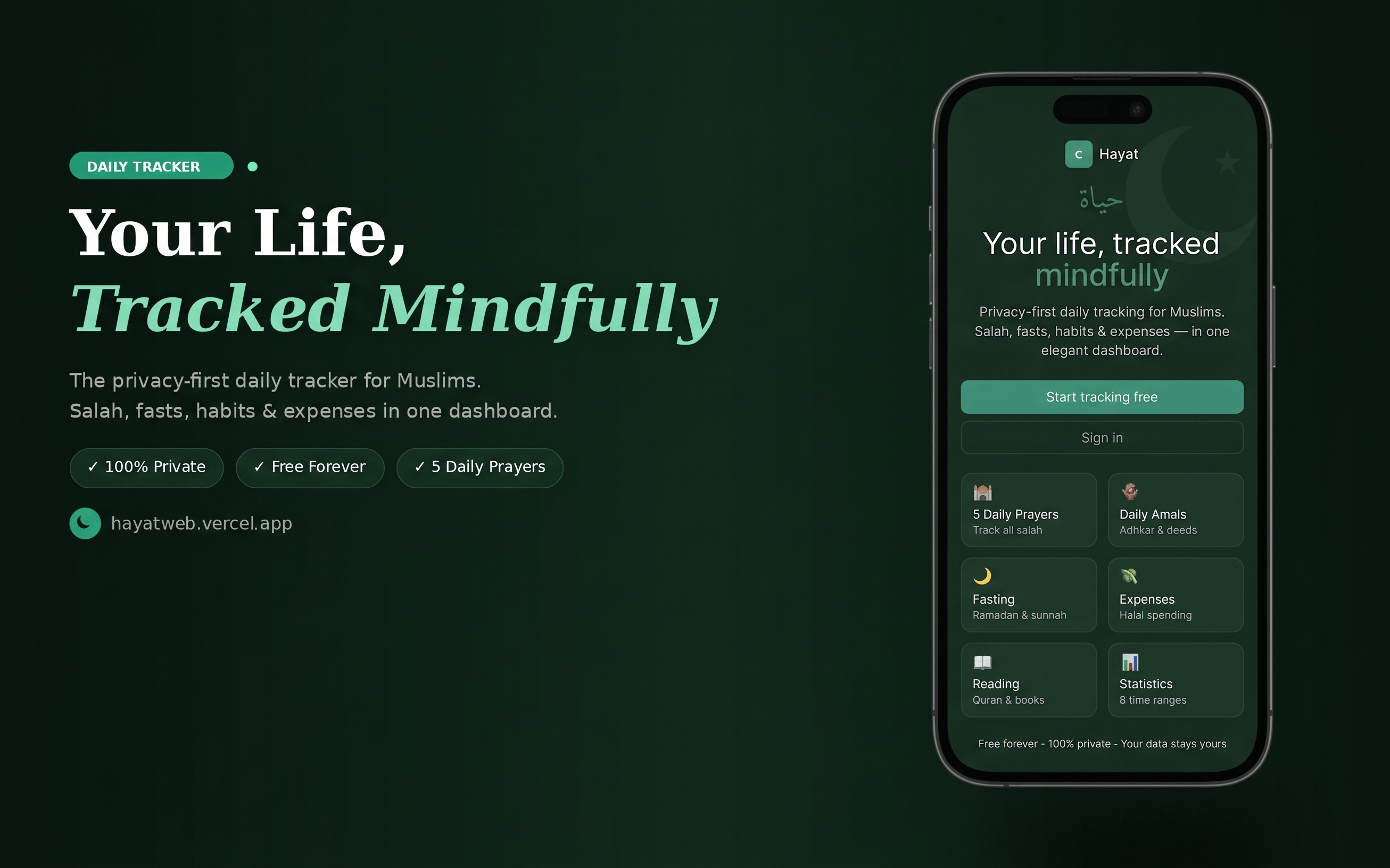 Hayat - Your Daily Life Tracker